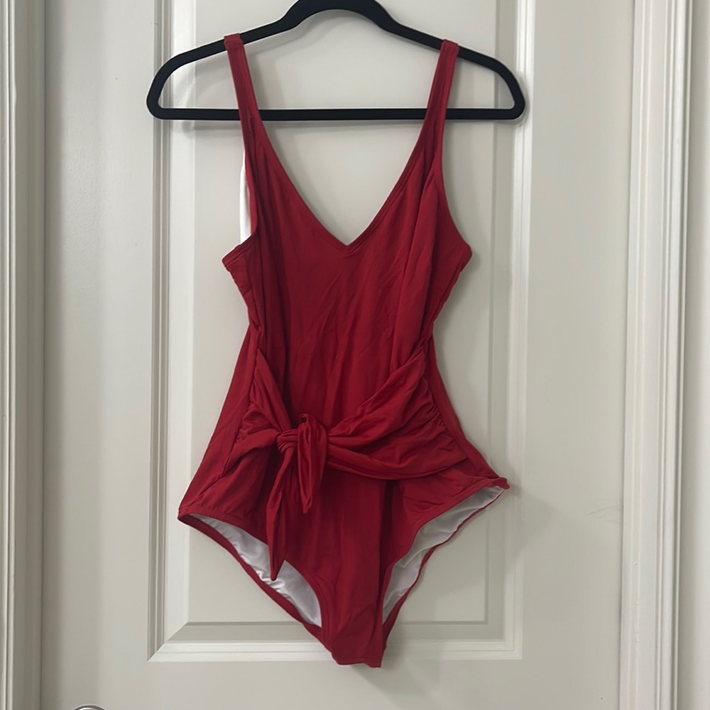 loft Beach Tie Red One Pice